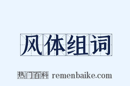 风体组词是什么意思的图片